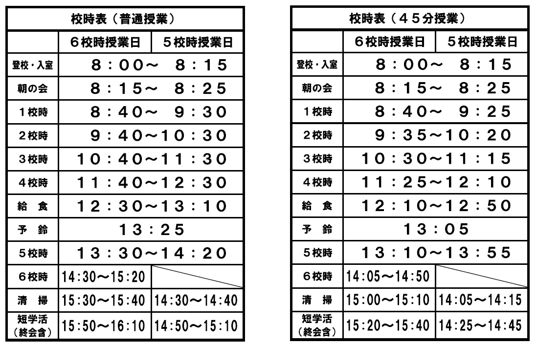 R6校時表