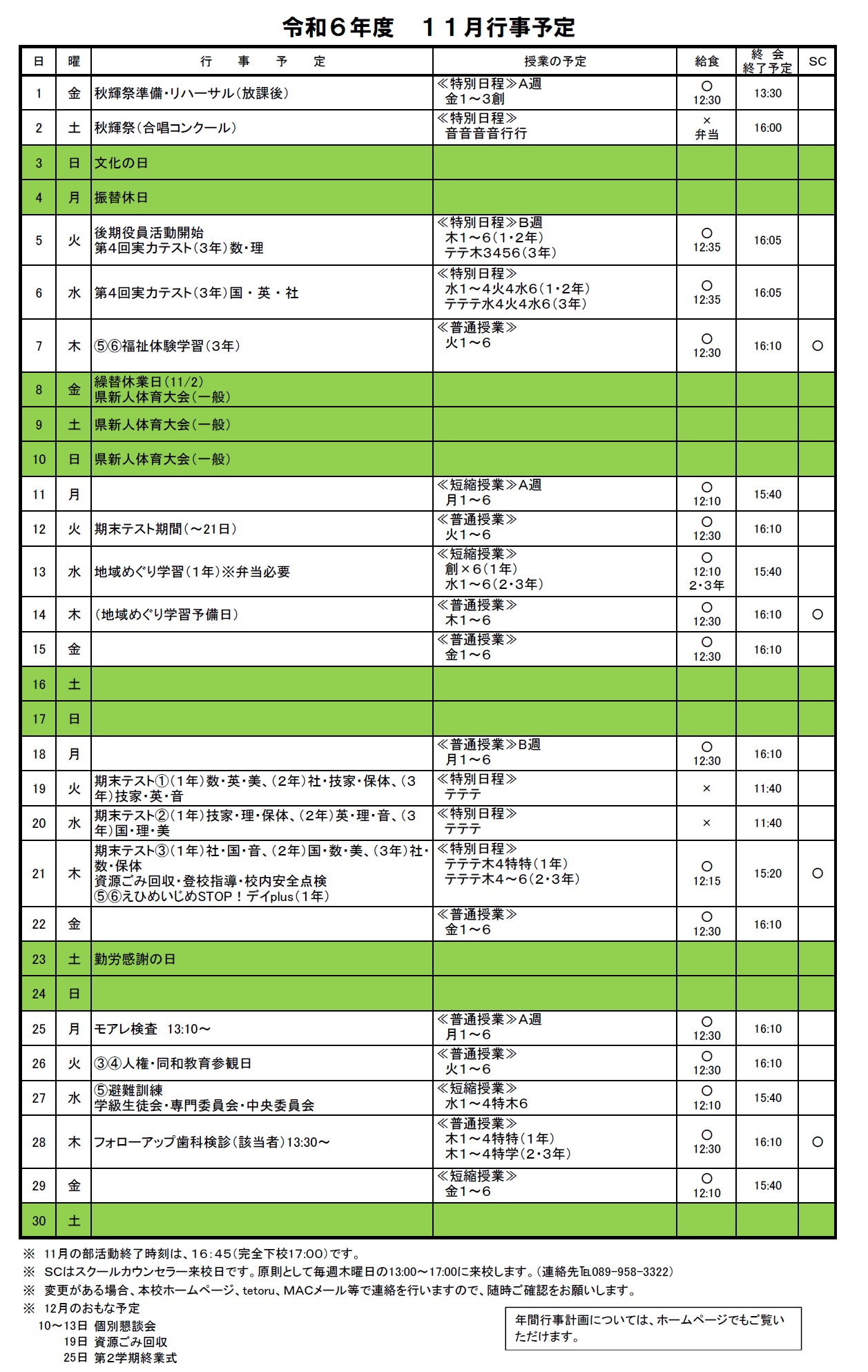 11月改